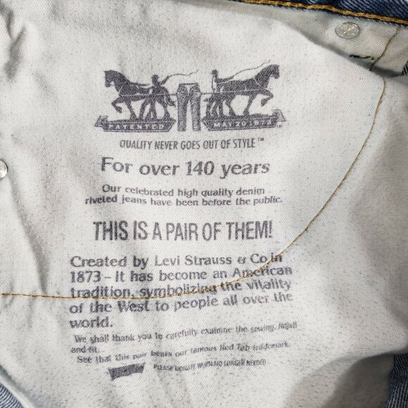 Levi's 505 Jeans Size 40 x 27 Regular Fit Straight Leg Medium Wash Denim Blue - Picture 8 of 11